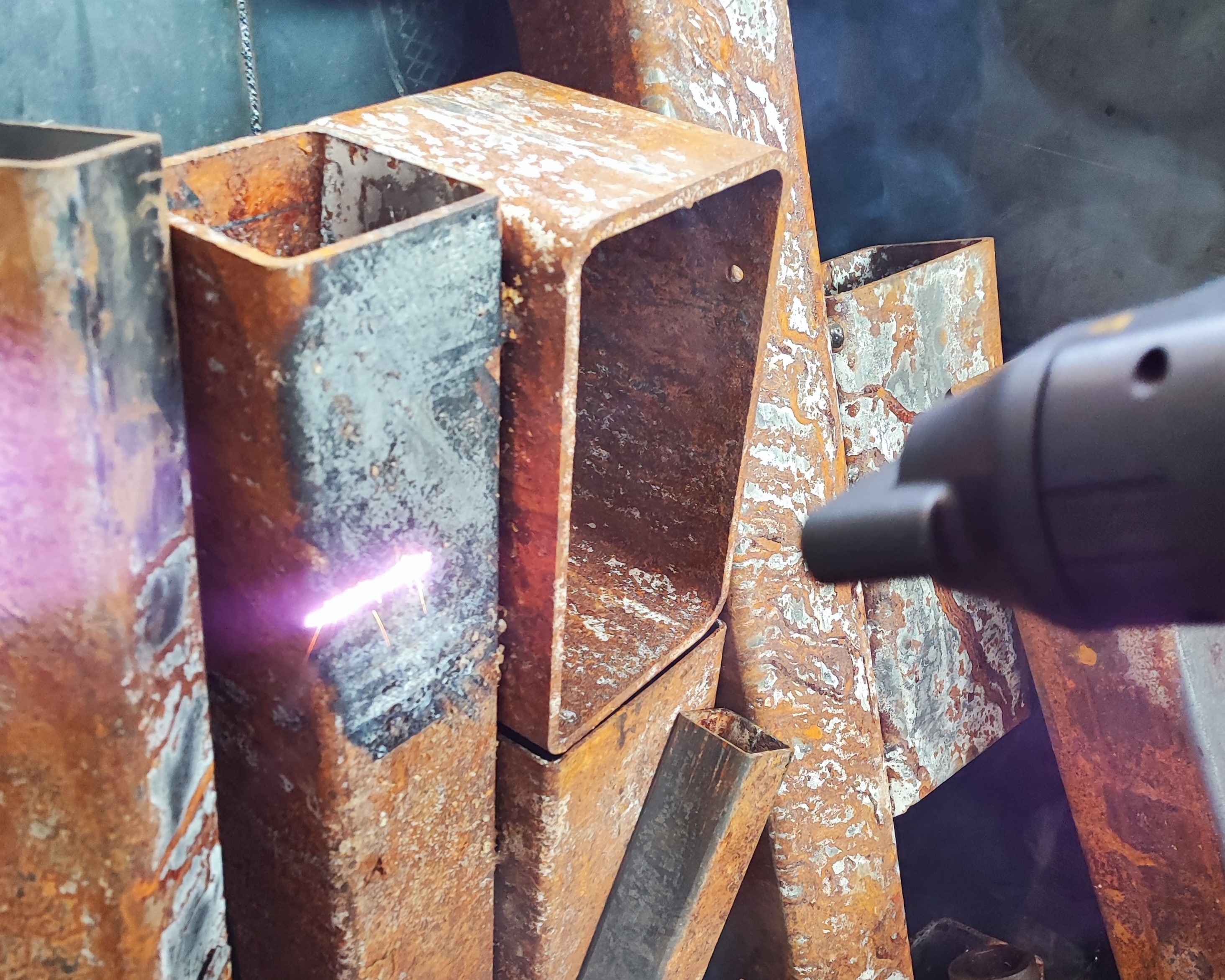 Пример работы лазерной очистки Wattsan