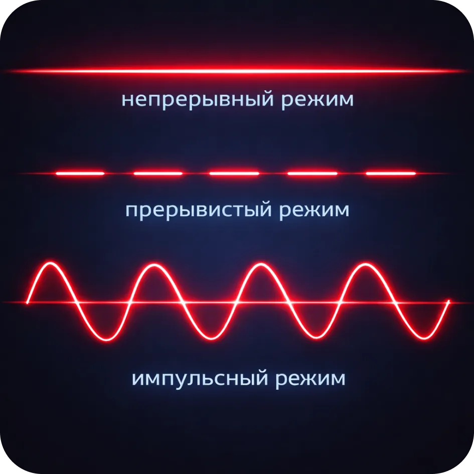 Схема типов лазерного излучения