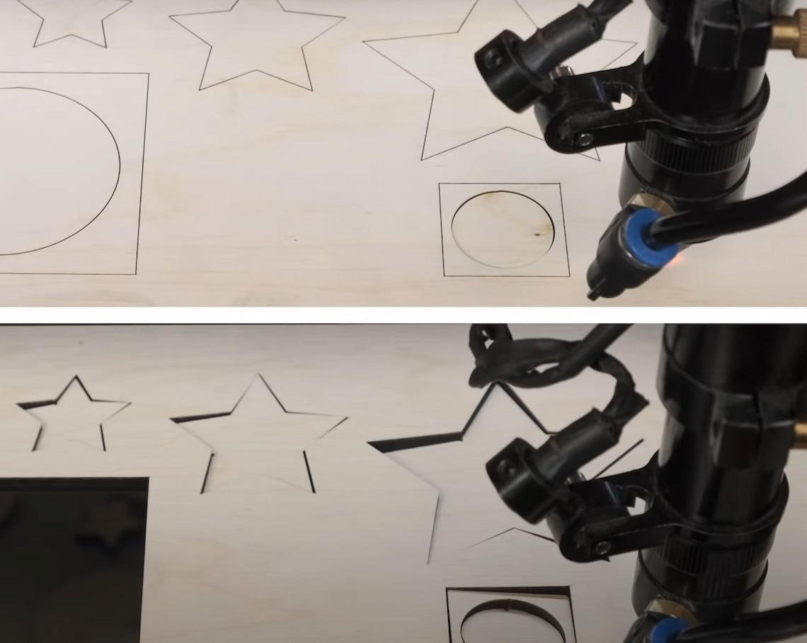 резка фанеры лазером