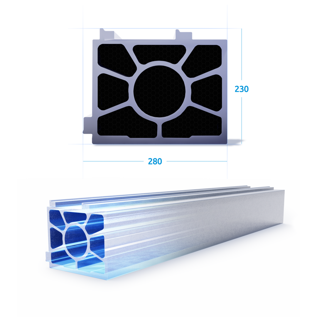 Экструдированный алюминиевый портал
