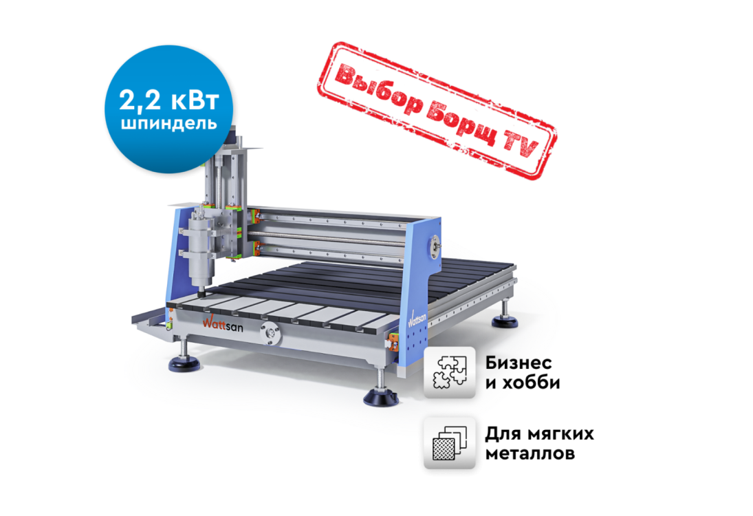 Превью 1 к Фрезерный станок с ЧПУ WATTSAN 0609 MINI