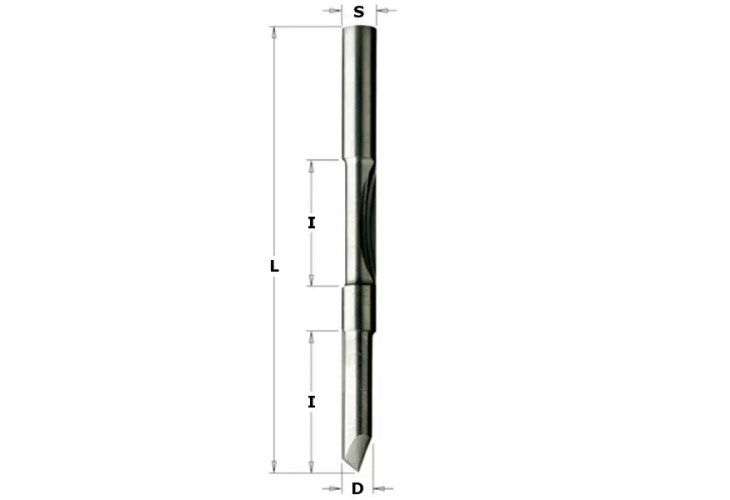 Превью 1 к Фреза концевая CMT прорезная D=6,0 I=19,0 S=6,0 L=60,0