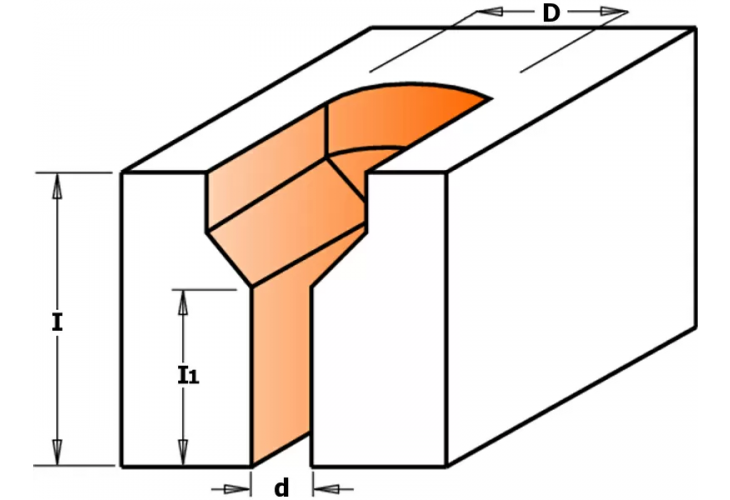 Превью 2 к Фреза концевая CMT для пазов под винт D=11,1 I=20,6 S=8,0