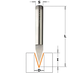 Фреза&nbsp;концевая&nbsp;CMT&nbsp;для&nbsp;гравирования&nbsp;и&nbsp;декорирования&nbsp;D=6,0&nbsp;I=8,5&nbsp;S=6,0&nbsp;L=60,0