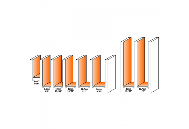 Превью 2 к Фреза пазовая со сменным ножом Z1 S=12,7 D=8x20 RH