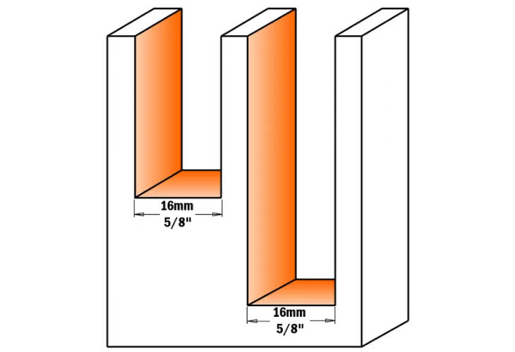 Превью 2 к Фреза пазовая, смен.ножи HM Z2 S=8 D=16x28,3 RH