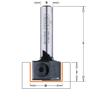 Фреза пазовая, смен.ножи HM Z2 S=8 D=19x12 RH