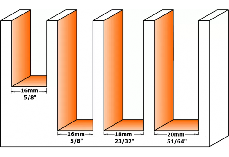 Превью 2 к Фреза пазовая, смен.ножи HM Z1+1 S=12 D=16x49,5 RH