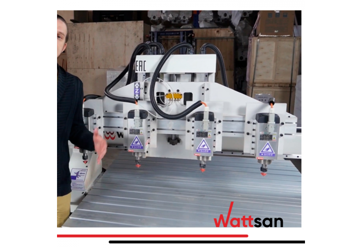 Превью 8 к 3D Фрезерный станок с ЧПУ с 4 шпинделями WATTSAN M1 1313 S4