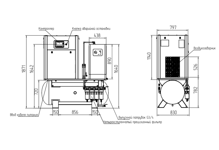 Превью 4 к Компрессорная станция AURORA LC 30-25