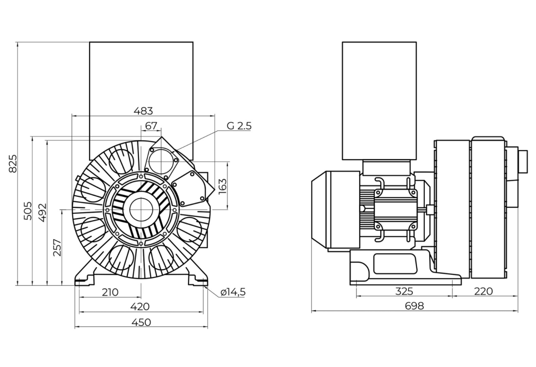 Превью 2 к Вихревая воздуходувка EVH 86/70 CNC