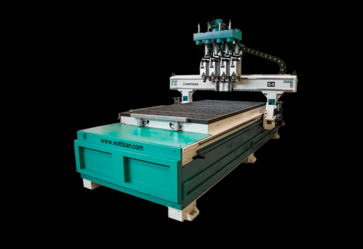 Превью 1 к Многошпиндельный фрезерный станок с ЧПУ с 4 шпинделями WATTSAN M4S 1325
