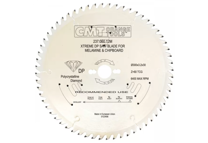 Превью 1 к Диск пильный 300x30x3,2/2,2 10° 45° TCG Z=60 (DIA)