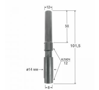 Удлинитель для фрез  D=8 S=12