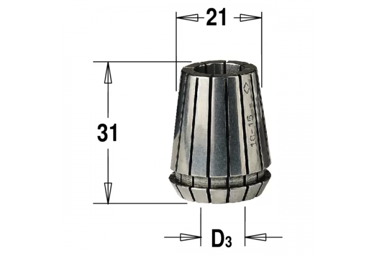 Превью 1 к ER20 D=3 цанга высокоточная