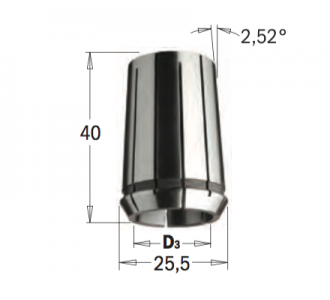 Цанга высокоточная DIN-6388  MM25,5X40  D=10