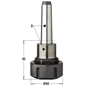 Патрон высокоточный для цанги ER32 S=MK2/M30x1,5 RH