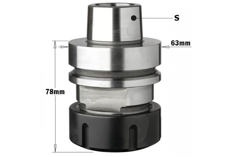 Превью 1 к Патрон высокоточный для цанги ER40 S=HSK-F63 LH