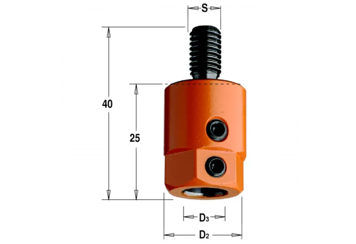 Превью 1 к Патрон для присадочного станка S=M8 D=8 LH