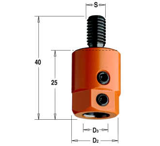 Патрон для присадочного станка S=M8 D=8 LH