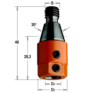 Патрон для присадочного станка S=M10/30 D=10 RH