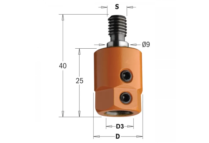 Превью 1 к Патрон для свёрел S=M8/9 D=8 LH