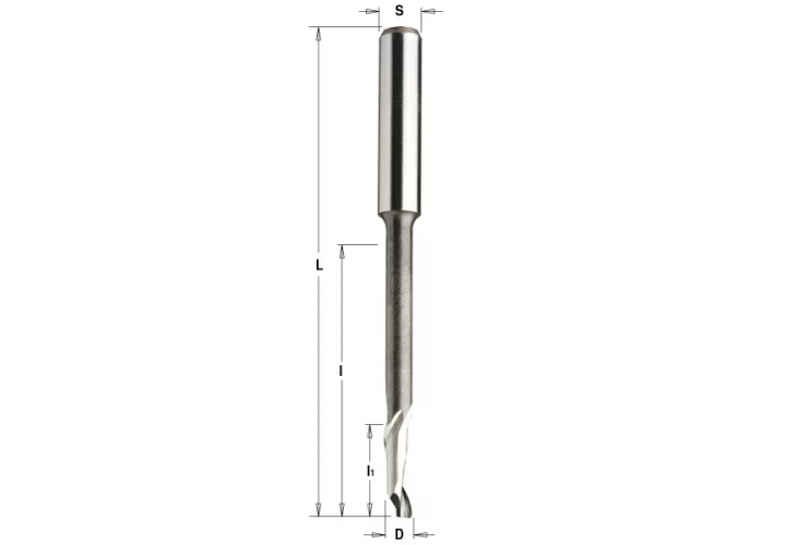 Превью 1 к Фреза спиральная по алюминию HSS+Co Z1 S=8 D=5x18/35x80 RH