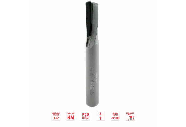 Превью 3 к Фреза пазовая DP Z1 NEG. DP S=10 D=10x15x65 RH