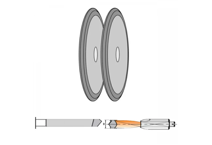 Превью 1 к Фреза пазовая DP 10x12X40 d=10 I=22 L=72 Z=1+1 RH