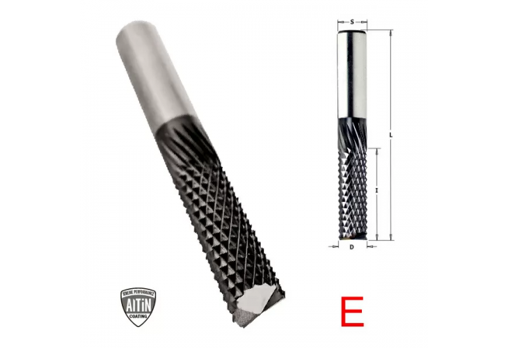 Превью 2 к Фреза монолитная для композитных материалов D=6.35x25.4x63.5 RH