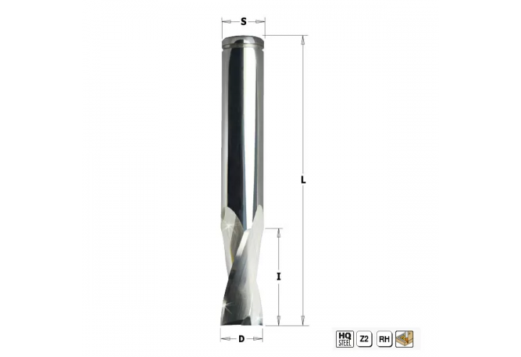 Превью 1 к Фреза спиральная для PVC и алюминия S=14 D=14x25x82