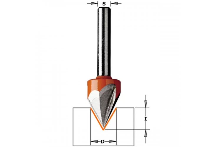 Превью 1 к Фреза концевая CMT для гравирования и декорирования D=12,7 I=11,0 S=6,0 L=57,0