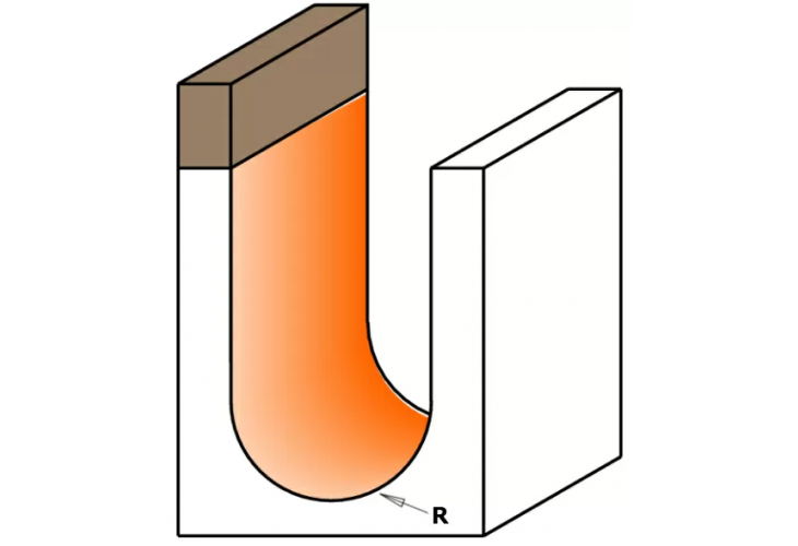 Превью 2 к Фреза концевая CMT с радиусным торцом D=3,2 I=9,5 S=1/4 R=1,60